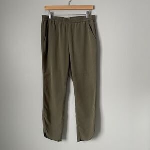 Marine Layer Cropped Jogger Pants Green Comfort Athleisure Activewear Size Med.